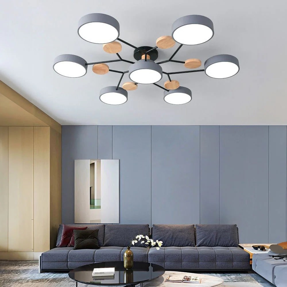 Semi Flush Ceiling Light LED Chandelier