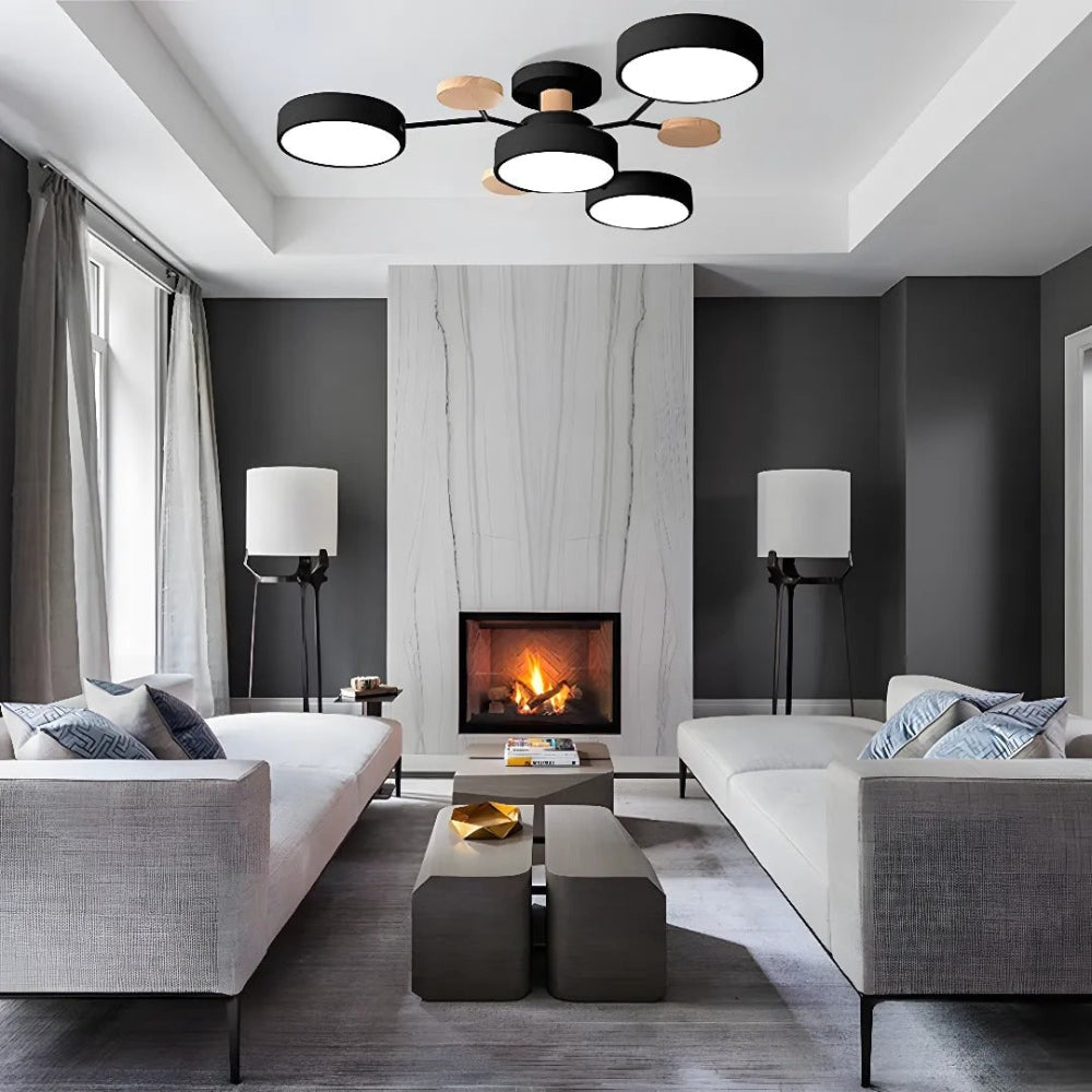 Semi Flush Ceiling Light LED Chandelier