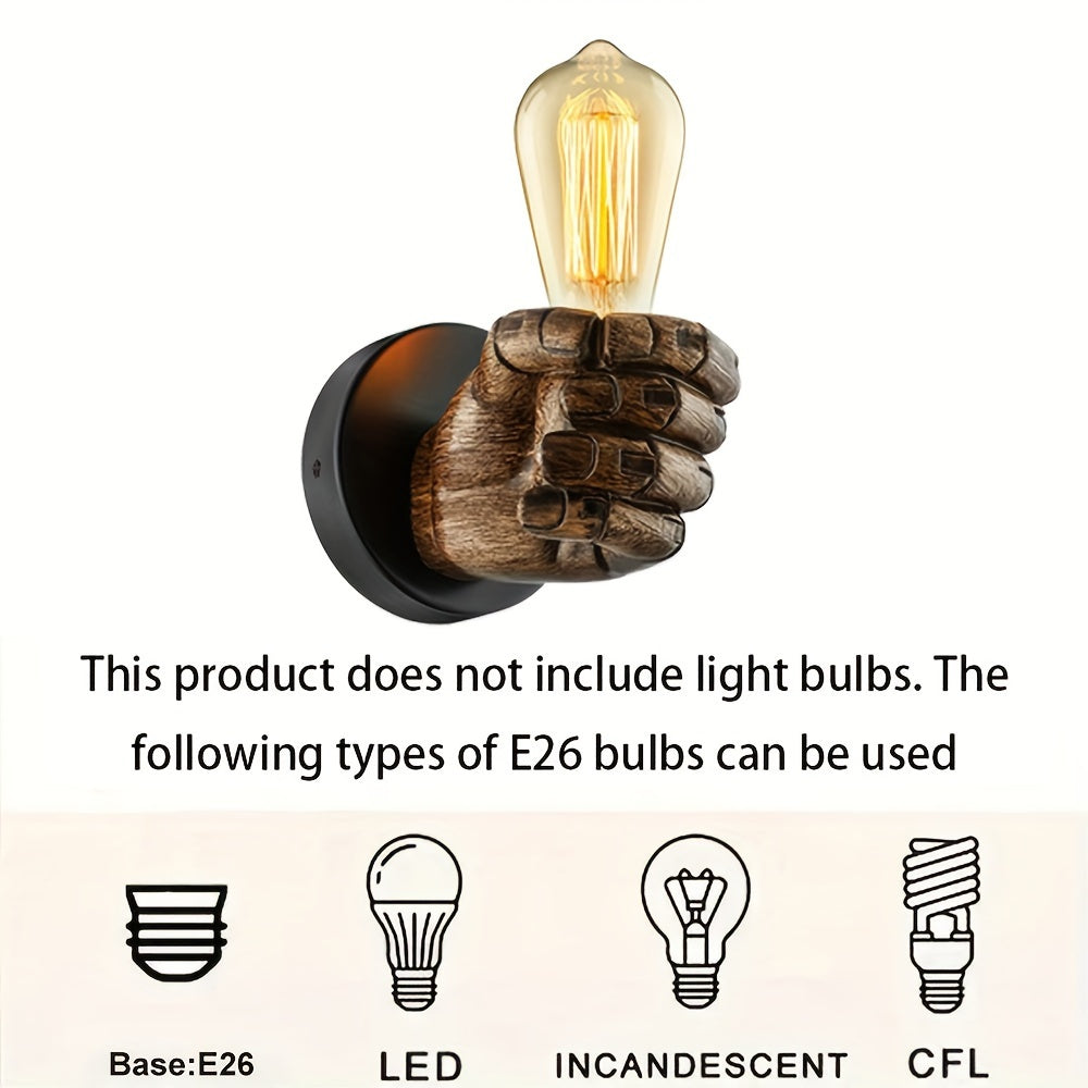 Industrial Hand Wall Lamp | Resin Wall Sconce