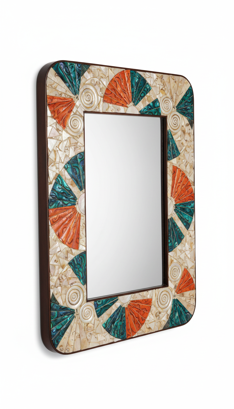 Shell Inlay Mirror