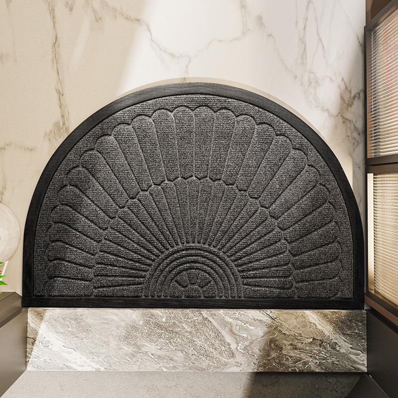Non-Slip Rubber Semi-Circular Door Mat