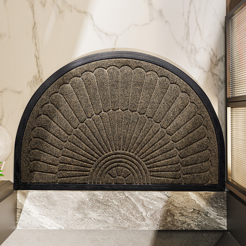 Non-Slip Rubber Semi-Circular Door Mat