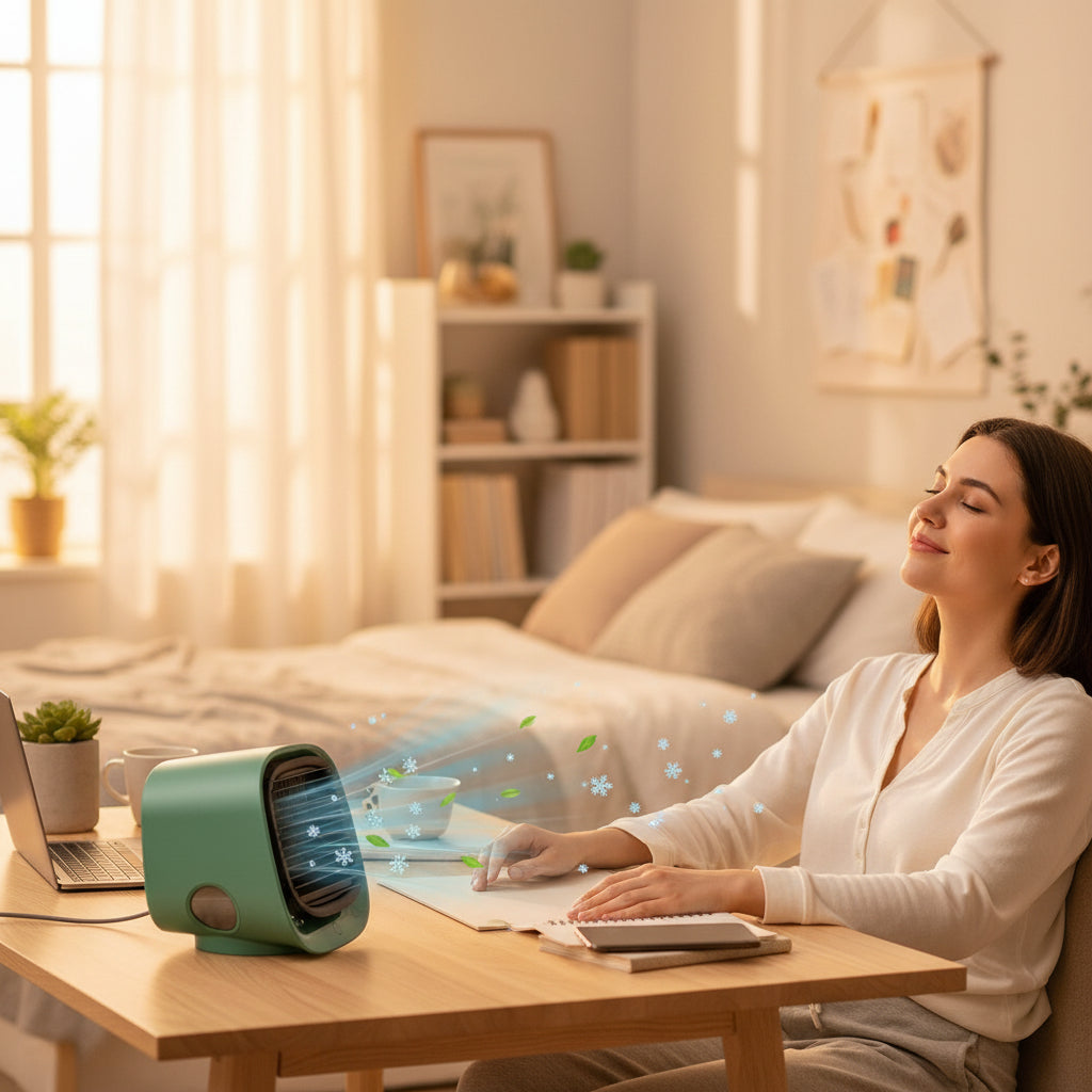 Personal Air Conditioner Portable Cooling USB Mini Fan - Image 10