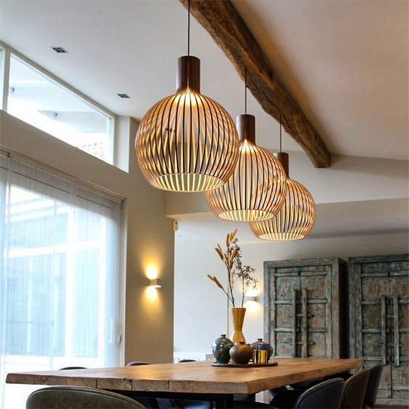 Handcrafted Wooden Pendant Light | Scandinavian Design