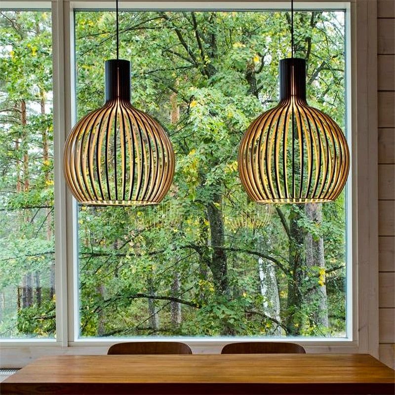 Handcrafted Wooden Pendant Light | Scandinavian Design