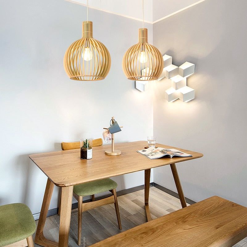 Handcrafted Wooden Pendant Light | Scandinavian Design