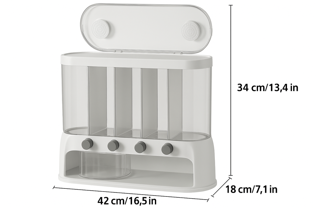 Multi-Compartment Airtight Grain Storage Container