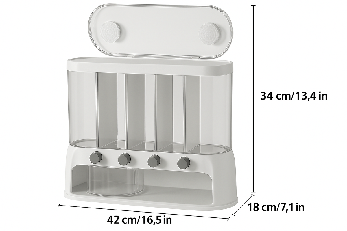 Multi-Compartment Airtight Grain Storage Container