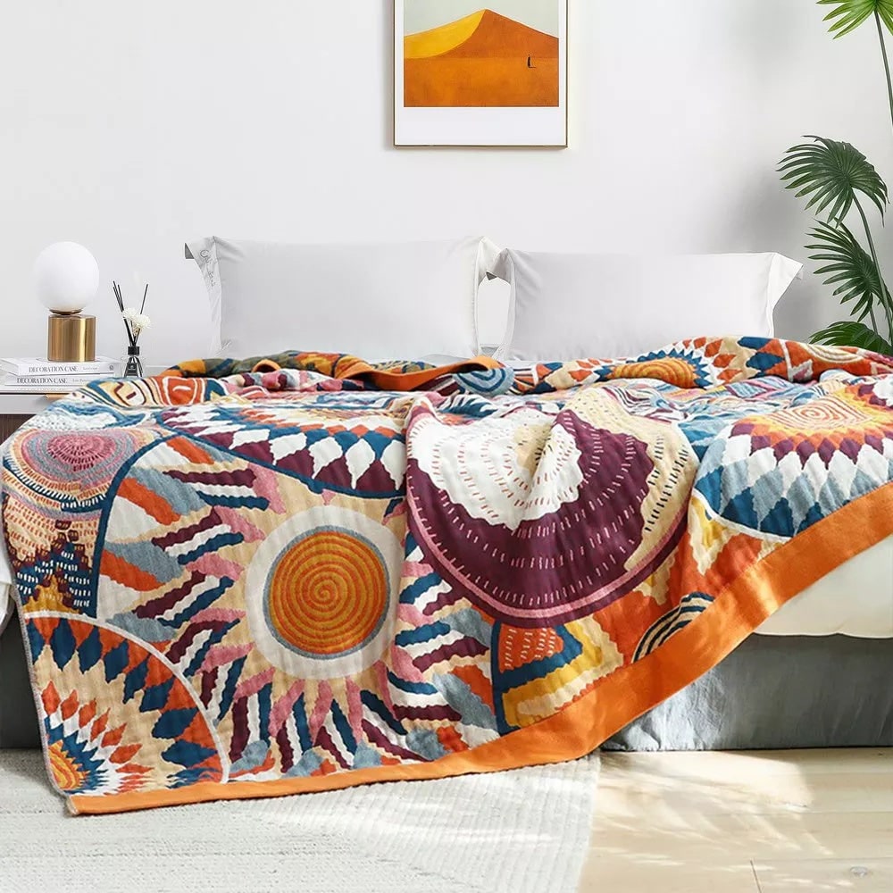 Cotton Throw Blanket Fluffy All Season