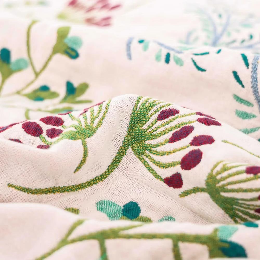 Cotton Throw Blanket Fluffy Floral